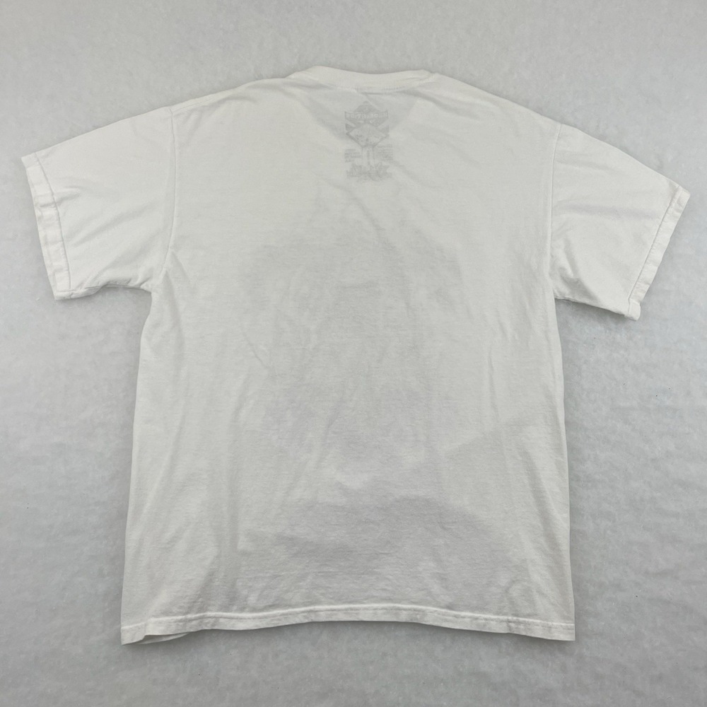 Revelation Tshirt Men's Large Skeleton Scale Balance Y2K Grunge Graphic - Picture 4 of 5